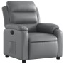 Sillón reclinable eléctrico de cuero sintético gris de , Sillones - Ref: Foro24-3205031, Precio: 265,99 €, Descuento: %