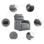 Sillón reclinable eléctrico de cuero sintético gris de , Sillones - Ref: Foro24-3205031, Precio: 265,99 €, Descuento: %