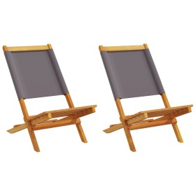 Garden chairs 2 units solid acacia wood and anthracite fabric by , Garden chairs - Ref: Foro24-367691, Price: 108,79 €, Disco...