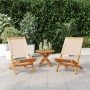 Gartenstühle 2 Stück Massivholz Akazie und beige Stoff von , Gartenstühle - Ref: Foro24-367693, Preis: 107,87 €, Rabatt: %