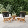 Garden chairs 2 units solid acacia wood black polypropylene by , Garden chairs - Ref: Foro24-367687, Price: 110,88 €, Discoun...