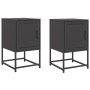 Mesitas de noche 2 uds acero negra 36x39x60,5 cm de , Mesitas de noche - Ref: Foro24-846447, Precio: 86,52 €, Descuento: %