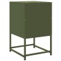 Bedside table in olive green steel, 36x39x60.5 cm by , Nightstands - Ref: Foro24-846466, Price: 69,99 €, Discount: %