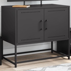 Mueble para TV de acero negro 68,5x39x60,5 cm de , Muebles TV - Ref: Foro24-846470, Precio: 71,99 €, Descuento: %