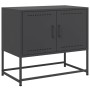 Black steel TV stand 68.5x39x60.5 cm by , TV Furniture - Ref: Foro24-846470, Price: 71,44 €, Discount: %