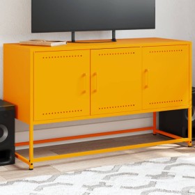 Mueble para TV de acero amarillo mostaza 100,5x39x60,5 cm de , Muebles TV - Ref: Foro24-846479, Precio: 99,29 €, Descuento: %