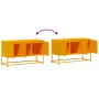 Mueble para TV de acero amarillo mostaza 100,5x39x60,5 cm de , Muebles TV - Ref: Foro24-846479, Precio: 99,21 €, Descuento: %