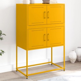 Mustard yellow steel sideboard 68.5x38.5x107 cm by , Sideboards - Ref: Foro24-846485, Price: 108,30 €, Discount: %