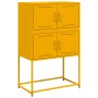 Aparador de acero amarillo mostaza 68,5x38,5x107 cm de , Aparadores - Ref: Foro24-846485, Precio: 125,16 €, Descuento: %