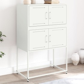 White steel sideboard 68.5x38.5x107 cm by , Sideboards - Ref: Foro24-846487, Price: 107,99 €, Discount: %