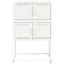 Aparador de acero blanco 68,5x38,5x107 cm de , Aparadores - Ref: Foro24-846487, Precio: 108,21 €, Descuento: %