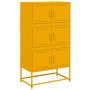 Aparador de acero amarillo mostaza 68,5x38,5x123,5 cm de , Aparadores - Ref: Foro24-846491, Precio: 146,13 €, Descuento: %