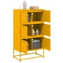 Aparador de acero amarillo mostaza 68,5x38,5x123,5 cm de , Aparadores - Ref: Foro24-846491, Precio: 146,13 €, Descuento: %