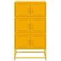 Aparador de acero amarillo mostaza 68,5x38,5x123,5 cm de , Aparadores - Ref: Foro24-846491, Precio: 146,13 €, Descuento: %