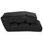 Tumbona de suelo plegable de cuero sintético negro de vidaXL, Divanes - Ref: Foro24-325245, Precio: 129,89 €, Descuento: %