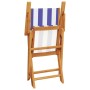 3-piece bistro set, fabric and solid blue and white wood by , Garden sets - Ref: Foro24-3281885, Price: 173,99 €, Discount: %