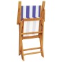 3-piece bistro set, fabric and solid blue and white wood by , Garden sets - Ref: Foro24-3281813, Price: 157,47 €, Discount: %