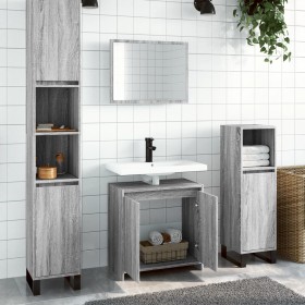 Set de muebles de baño 2 pzas madera contrachapada gris sonoma de , Muebles de baño - Ref: Foro24-835698, Precio: 77,99 €, De...