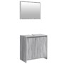 Set de muebles de baño 2 pzas madera contrachapada gris sonoma de , Muebles de baño - Ref: Foro24-835698, Precio: 87,29 €, De...