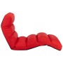 Tumbona de suelo plegable de cuero sintético rojo de vidaXL, Divanes - Ref: Foro24-325250, Precio: 136,28 €, Descuento: %