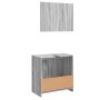 Set de muebles de baño 2 pzas madera contrachapada gris sonoma de , Muebles de baño - Ref: Foro24-835698, Precio: 87,29 €, De...