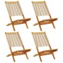 Folding garden chairs 4 pcs solid acacia wood beige by , Garden chairs - Ref: Foro24-3214634, Price: 218,05 €, Discount: %