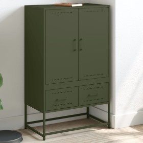 Cold-rolled steel sideboard in olive green 68x39x111.5 cm by , Sideboards - Ref: Foro24-846612, Price: 146,52 €, Discount: %