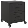 Bedside tables 2 units black steel 36x39x43.5 cm by , Nightstands - Ref: Foro24-846627, Price: 123,90 €, Discount: %