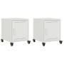 Bedside tables 2 units white steel 36x39x43.5 cm by , Nightstands - Ref: Foro24-846625, Price: 99,15 €, Discount: %