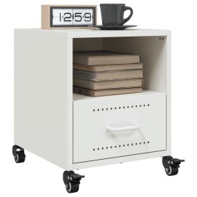 Bedside tables 2 units white steel 36x39x43.5 cm by , Nightstands - Ref: Foro24-846715, Price: 106,63 €, Discount: %