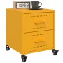 Bedside tables 2 units mustard yellow steel 36x39x43.5 cm by , Nightstands - Ref: Foro24-846633, Price: 130,15 €, Discount: %