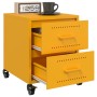 Bedside tables 2 units mustard yellow steel 36x39x43.5 cm by , Nightstands - Ref: Foro24-846633, Price: 130,15 €, Discount: %