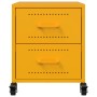 Bedside tables 2 units mustard yellow steel 36x39x43.5 cm by , Nightstands - Ref: Foro24-846633, Price: 130,15 €, Discount: %