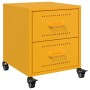 Bedside tables 2 units mustard yellow steel 36x39x43.5 cm by , Nightstands - Ref: Foro24-846633, Price: 130,15 €, Discount: %