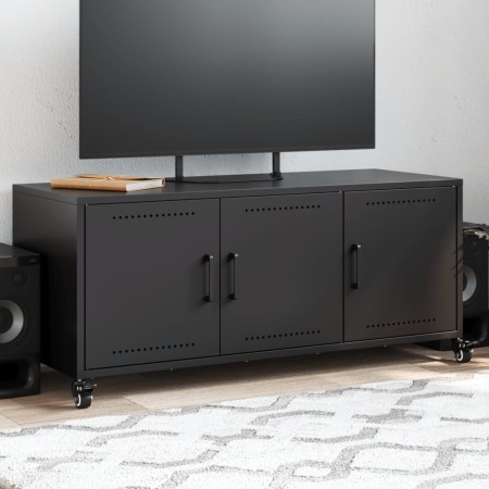 Mueble para TV acero laminado en frío negro 100,5x39x43,5 cm de , Muebles TV - Ref: Foro24-846644, Precio: 89,99 €, Descuento: %