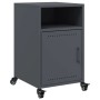 Bedside table in anthracite gray steel, 36x39x59 cm by , Nightstands - Ref: Foro24-846720, Price: 61,99 €, Discount: %