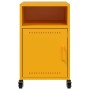 Mesita de noche acero amarillo mostaza 36x39x59 cm de , Mesitas de noche - Ref: Foro24-846722, Precio: 61,92 €, Descuento: %