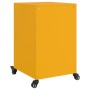 Mesita de noche acero amarillo mostaza 36x39x59 cm de , Mesitas de noche - Ref: Foro24-846722, Precio: 61,92 €, Descuento: %