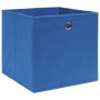 Cajas de almacenaje 10 uds tela no tejida azul 28x28x28 cm de vidaXL, Cestas para almacenaje - Ref: Foro24-325197, Precio: 40...