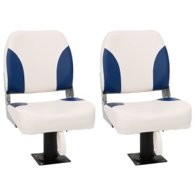 Asientos plegables de barco 4 uds azul y blanco 41x36x48 cm de , Embarcaciones - Ref: Foro24-3284287, Precio: 150,78 €, Descu...