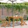 Gartenstühle 2 Stück Massivholz Akazie Rattan PE Grau von , Gartenstühle - Ref: Foro24-367664, Preis: 138,75 €, Rabatt: %