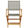 Garden chairs 2 units solid acacia wood PE rattan gray by , Garden chairs - Ref: Foro24-367664, Price: 138,75 €, Discount: %