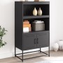 Aparador de acero negro 68,5x38,5x123,5 cm de , Aparadores - Ref: Foro24-846500, Precio: 112,05 €, Descuento: %