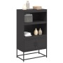 Aparador de acero negro 68,5x38,5x123,5 cm de , Aparadores - Ref: Foro24-846500, Precio: 112,05 €, Descuento: %