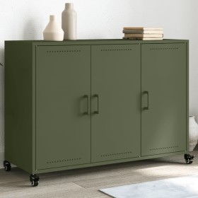 Cold-rolled steel sideboard in olive green 100.5x39x72 cm by , Sideboards - Ref: Foro24-846684, Price: 162,32 €, Discount: %