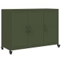 Cold-rolled steel sideboard in olive green 100.5x39x72 cm by , Sideboards - Ref: Foro24-846684, Price: 146,02 €, Discount: %