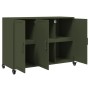 Cold-rolled steel sideboard in olive green 100.5x39x72 cm by , Sideboards - Ref: Foro24-846684, Price: 146,02 €, Discount: %