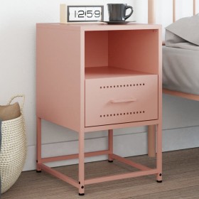 Pink steel bedside table 36x39x60.5 cm by , Nightstands - Ref: Foro24-846556, Price: 59,65 €, Discount: %