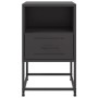 Mesita de noche acero negra 36x39x60,5 cm de , Mesitas de noche - Ref: Foro24-846554, Precio: 56,81 €, Descuento: %