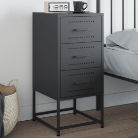 Bedside table in anthracite gray steel, 36x39x78 cm by , Nightstands - Ref: Foro24-846582, Price: 86,03 €, Discount: %